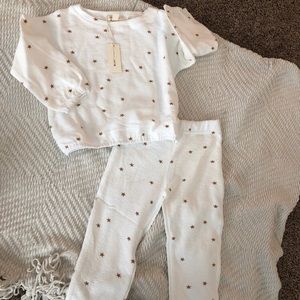 Rylee+Cru slouchy pullover leggings set white star